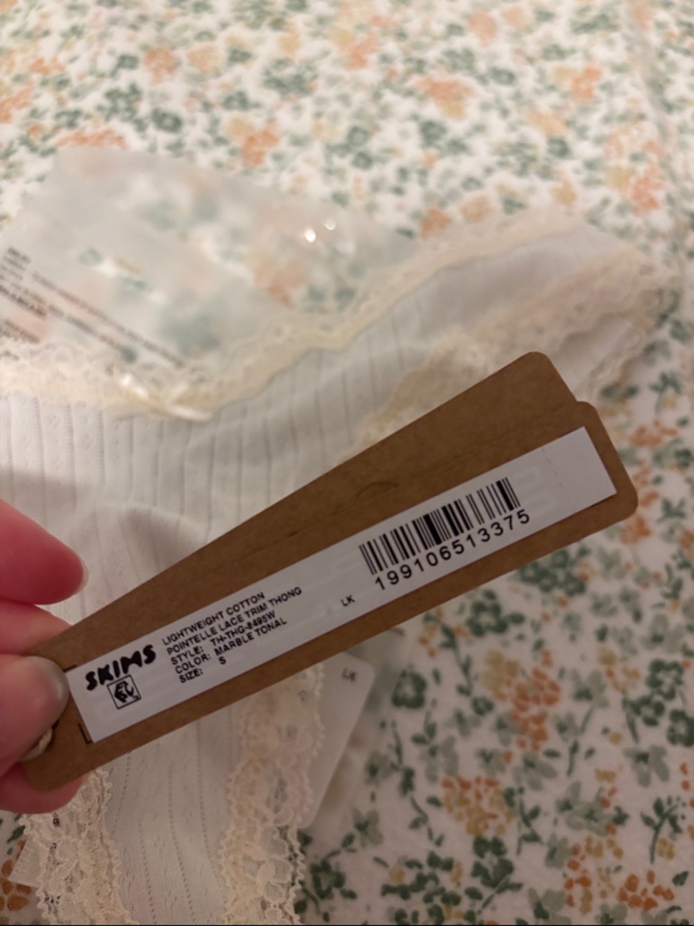 Skims Pointelle Lace Thong - Picture 5 of 5